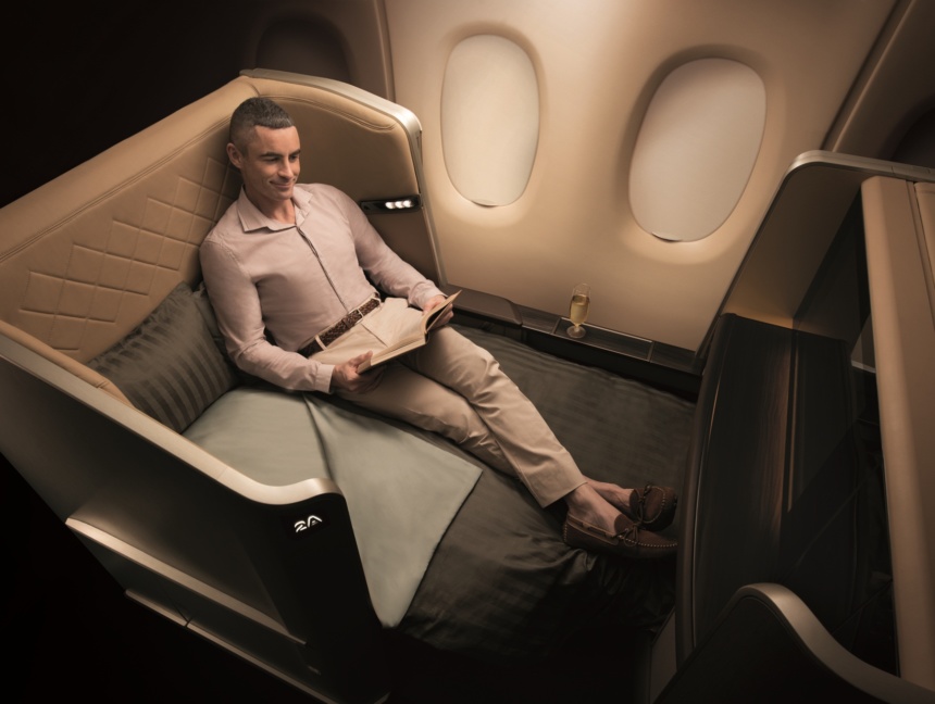 シンガポール航空777–300ER 新しいファーストクラスシート