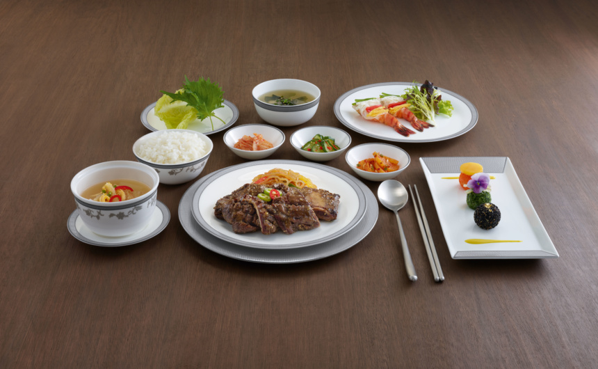 シンガポール航空ビジネスクラス・ファーストクラス・スイートクラスの韓国料理