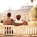 couple, marriage, bench