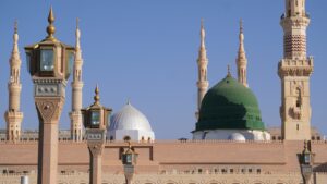 a large building with towers