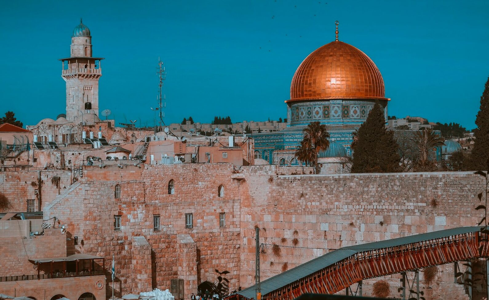 aerial veiw photography of Dome of The Rock, Jerusalem