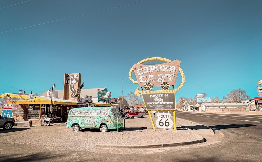 a parking lot with a sign for a gas station