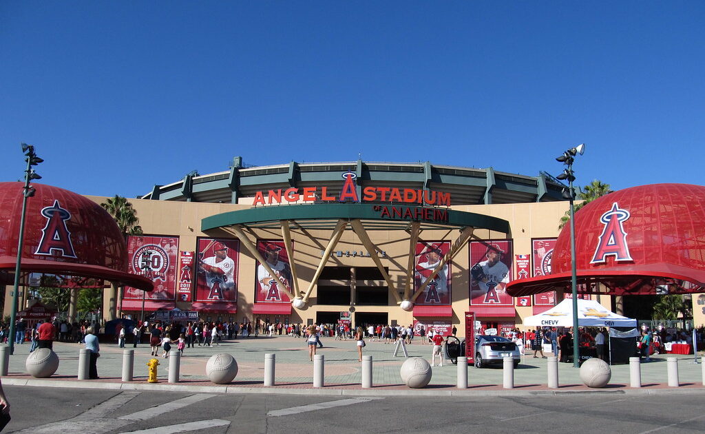 アナハイムのエンゼルスタジアム。