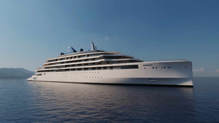 アマンガティは、空間と静寂の象徴。47室の広々としたスイートを備えたこのヨット