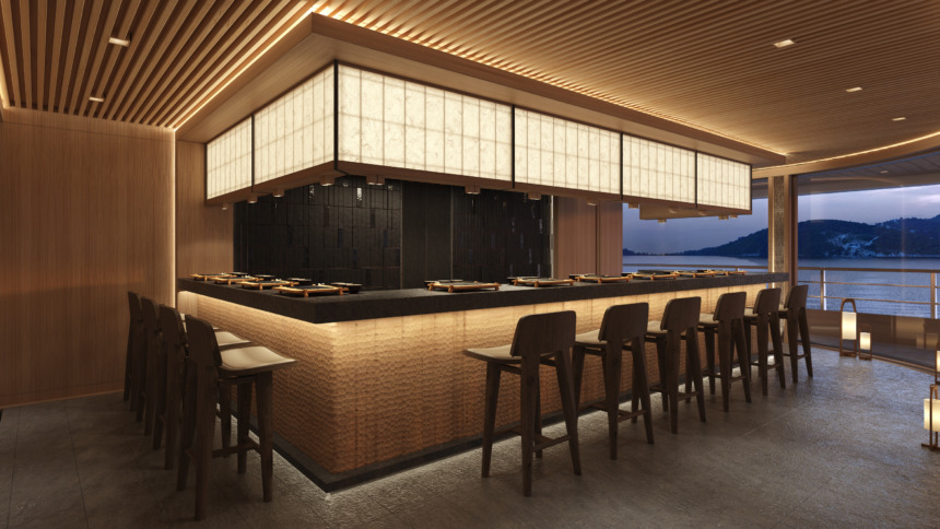 「ひおり」は鉄板焼きとお寿司。