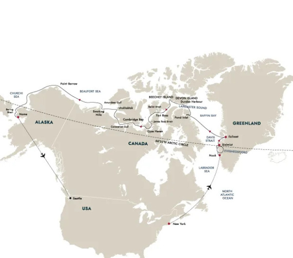 大航海時代に難所とされていた欧州と北米を結ぶ最短コースを彷徨うクルーズ。